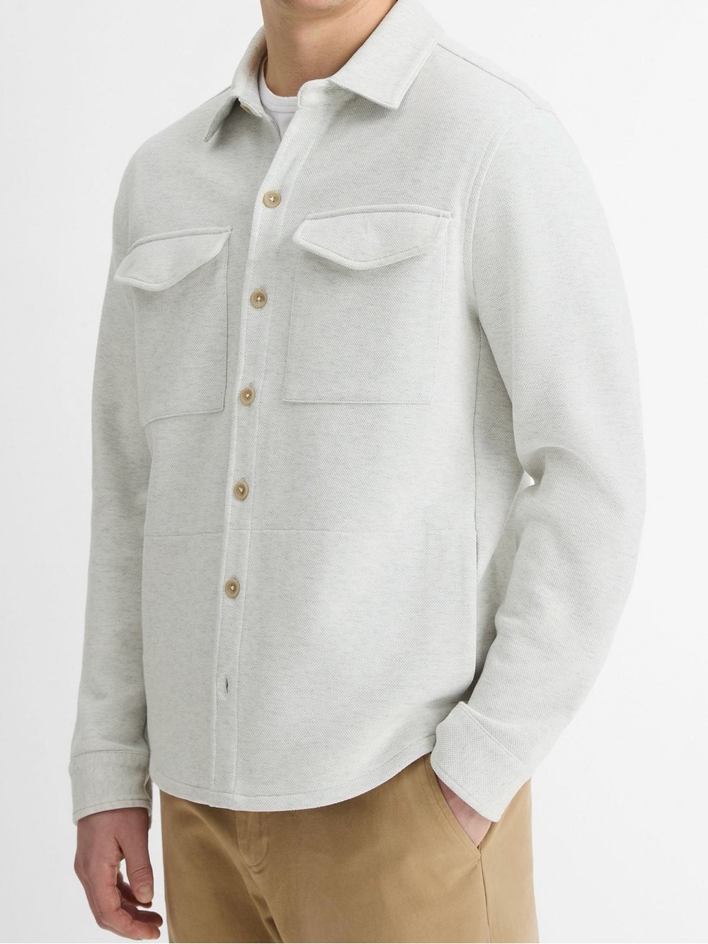 VINCE DOUBLE KNIT COTTON BLEND SHIRT JACKET NWT - Picture 2 of 8
